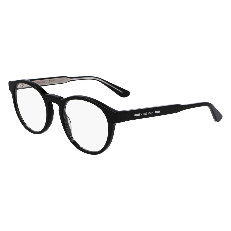 CALVIN KLEIN 24551MAG-SET+CLIP 001 - Black Round Eyeglasses for Men