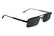 CALVIN KLEIN 24111S 002 - Black Rectangle Sunglasses for Men