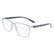 CALVIN KLEIN 19573 970 - Transparent Rectangle Eyeglasses for Men