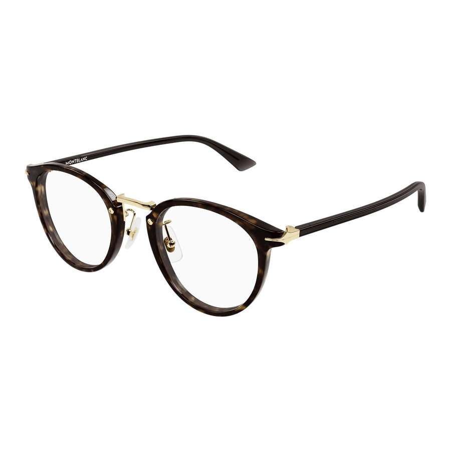 MONT BLANC 406 002 - Brown / Torto Round Eyeglasses for Men
