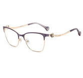 CAROLINA HERRERA HER 0398 BSU - Gold Cateye Eyeglasses for Women