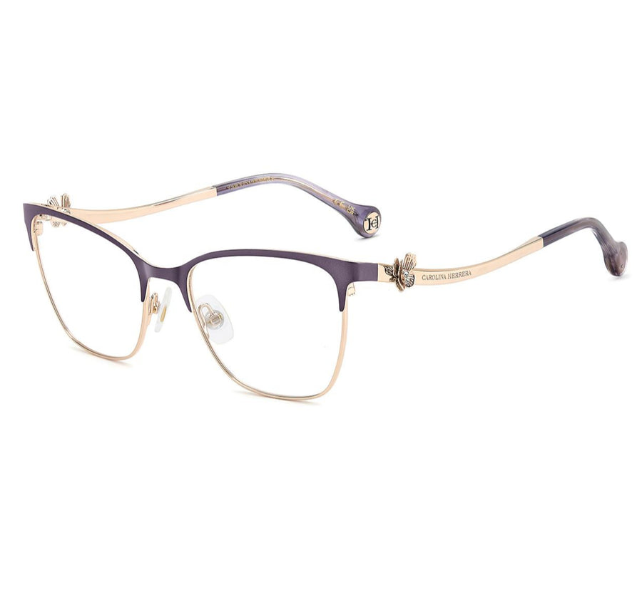 CAROLINA HERRERA HER 0398 BSU - Gold Cateye Eyeglasses for Women
