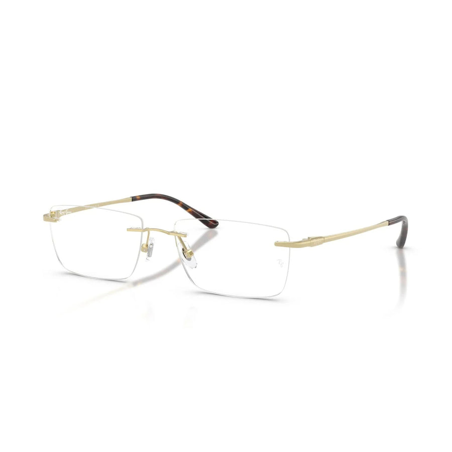 RAY BAN 8781D 1251 - Gold Rectangle Eyeglasses for Men