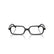 MIU MIU 01YV 16K1O1 - Black Square Eyeglasses for Women