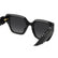 CAROLINA HERRERA HER 0323/S 807 - Black Square Sunglasses for Women