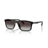 EMPORIO ARMANI 4257U 50018G - Black Rectangle Sunglasses for Men