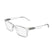 CALVIN KLEIN JEANS 26612 971 - Transparent Rectangle Eyeglasses for Men