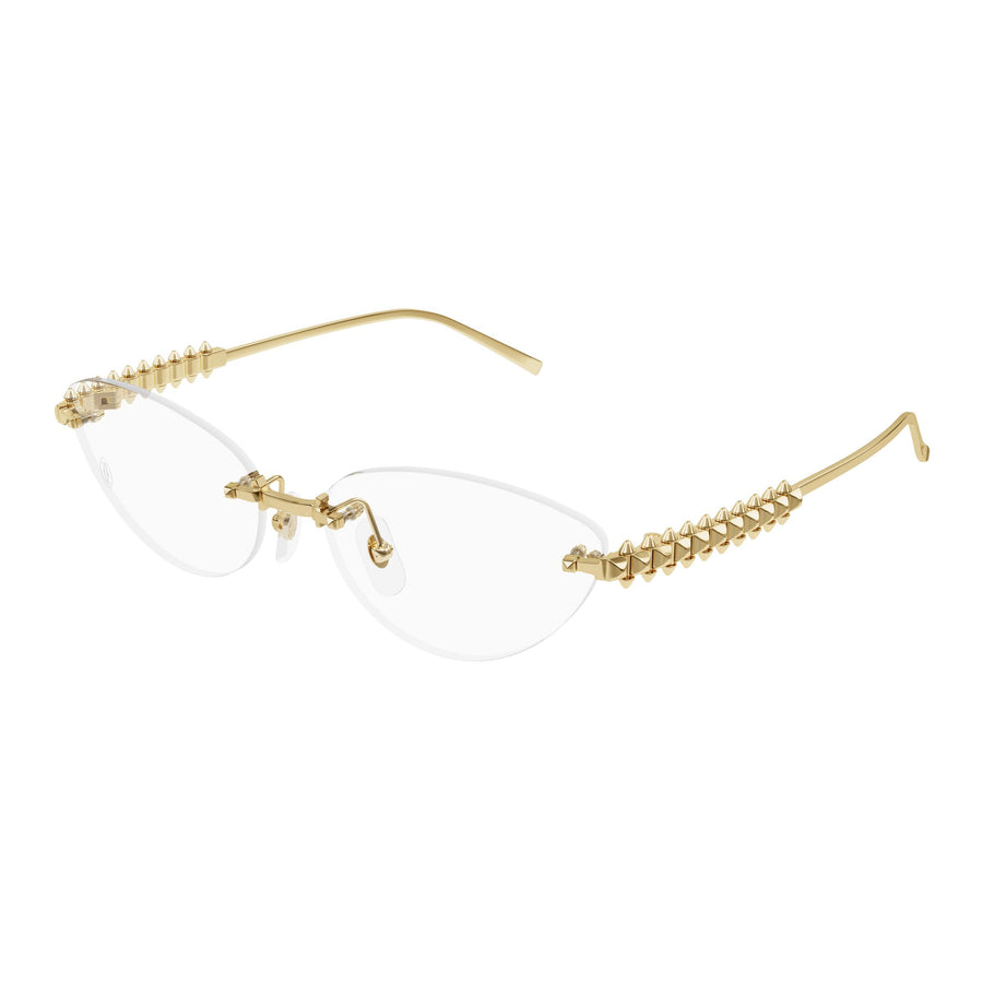 CARTIER CT0565 001 - Gold Cateye Eyeglasses for Women