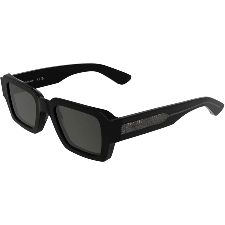 CALVIN KLEIN 25538S 001 - Black Rectangle Sunglasses for Men