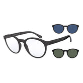 EMPORIO ARMANI 4152 58011W - Black Rectangle Eyeglasses for Men