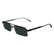 CALVIN KLEIN 24111S 002 - Black Rectangle Sunglasses for Men