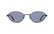 DKNY 118S 001 - Black Oval Sunglasses for Women