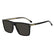 HUGO BOSS BOSS 1844/S 807 - Black Rectangle Sunglasses for Men