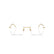 RAY BAN 3768V 2500 - Gold Rectangle Eyeglasses for Men