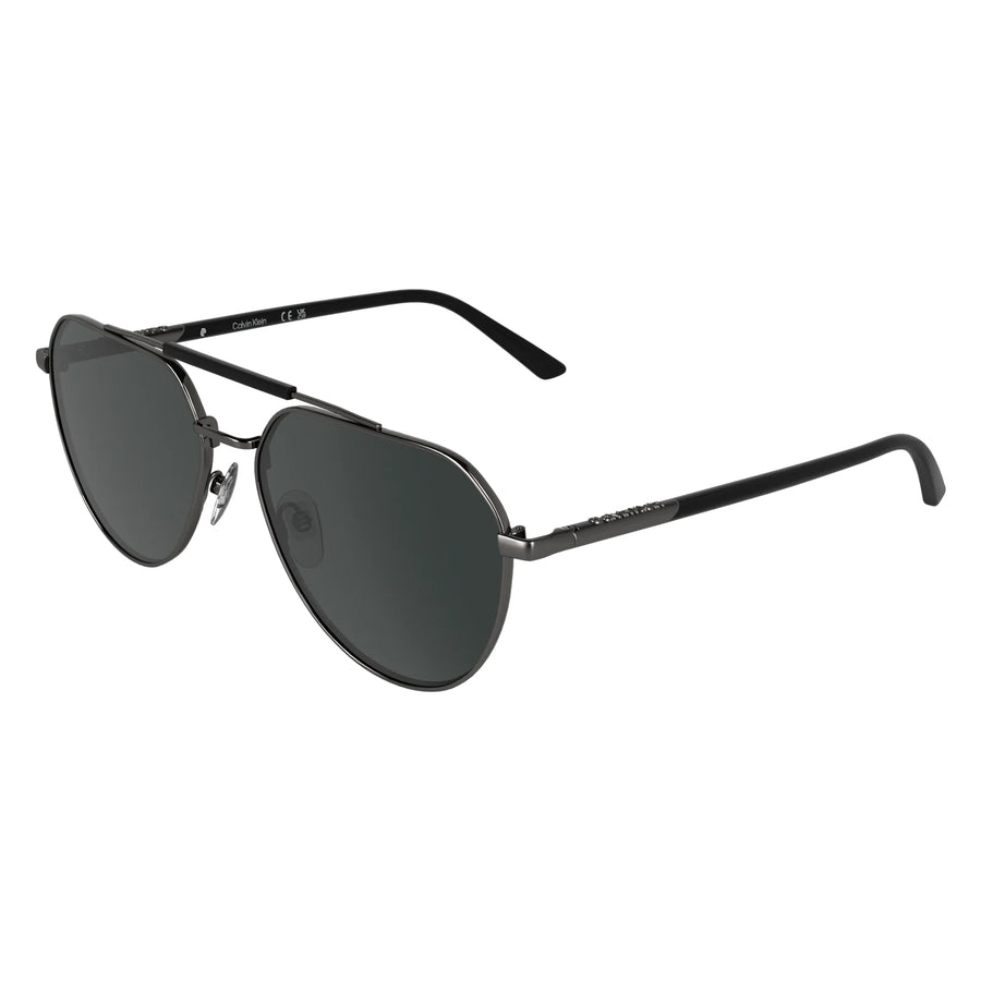 CALVIN KLEIN 26100S 070 - Oxide / Gunmetal Aviator Sunglasses for Men