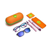 NANO ARCADE & CLIP 521648HSC - Mauve Rectangle Eyeglasses for Kids