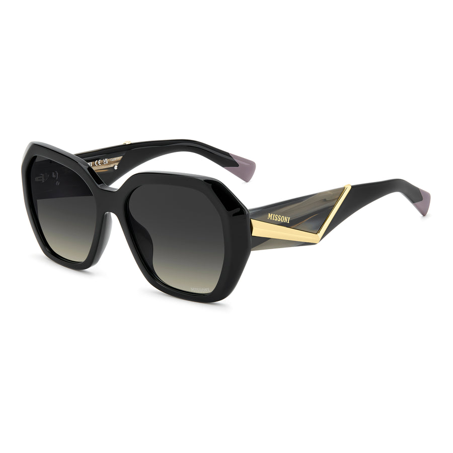 MISSONI MIS 0268/G/S 807 - Black Square Sunglasses for Women