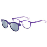 NANO PIXEL & CLIP 660846SC - Mauve Square Eyeglasses for Kids