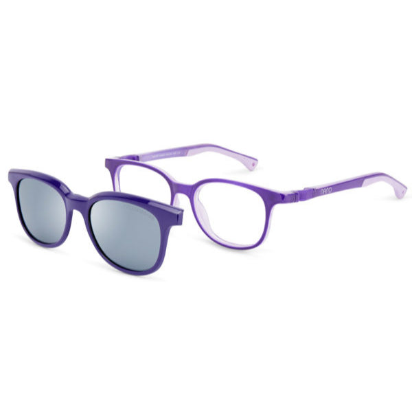 NANO PIXEL & CLIP 660846SC - Mauve Square Eyeglasses for Kids