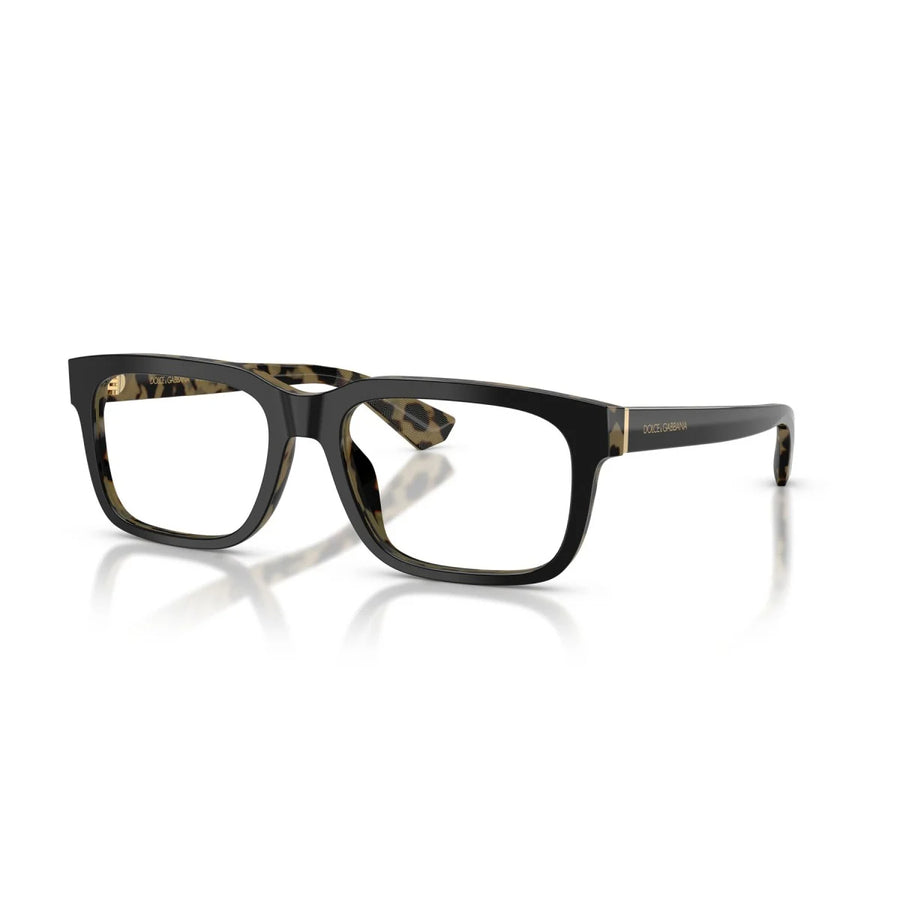 DOLCE & GABBANA 3432 3404 - Black Rectangle Eyeglasses for Men